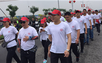 “放松心情，磨砺意志，超越自我” 正定公司参加徒步走活动