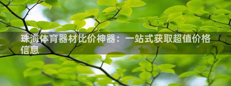 尊龙官网免费下载安装：珠海体育器材比价神器：一站式获